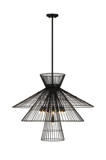 Z-Lite Alito 8 Light Chandelier in Matte Black 6015-8MB