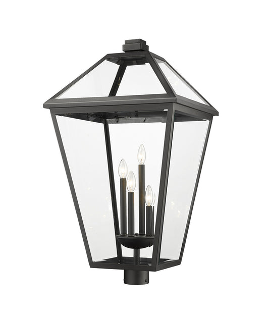 Z-Lite Talbot Outdoor Post Mount Fixture in Black 579PHXLXR-BK