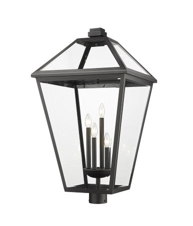 Z-Lite Talbot 4 Light Outdoor Post Mount Fixture in Black 579PHXLXR-BK