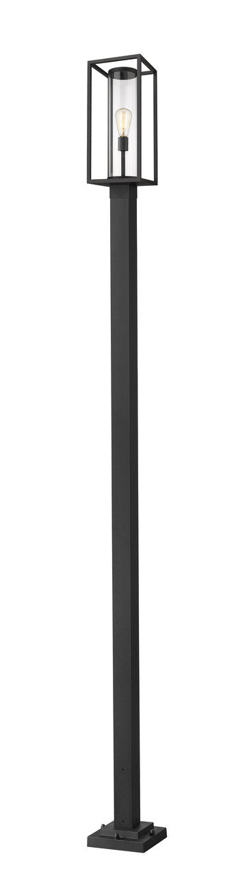 Z-Lite Dunbroch Outdoor Post Mounted Fixture in Black 584PHMS-536P-BK