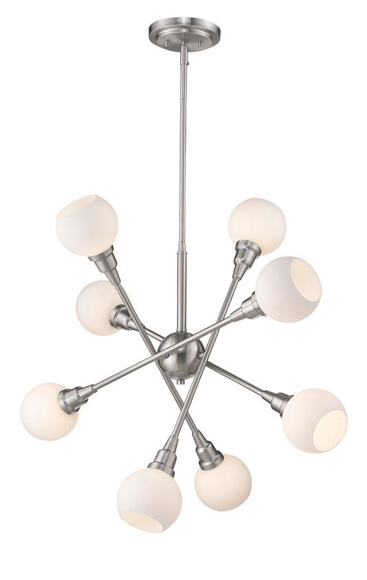 Z-Lite Tian Pendant in Brushed Nickel 616-8C-BN-LED