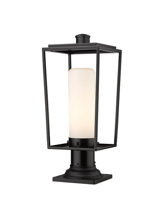 Z-Lite Sheridan 1 Light Outdoor Pier Mounted Fixture in Black 595PHMR-533PM-BK