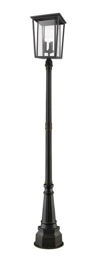 Z-Lite Seoul 3 Light Outdoor Post Mounted Fixture in Oil Rubbed Bronze 571PHXLR-564P-ORB