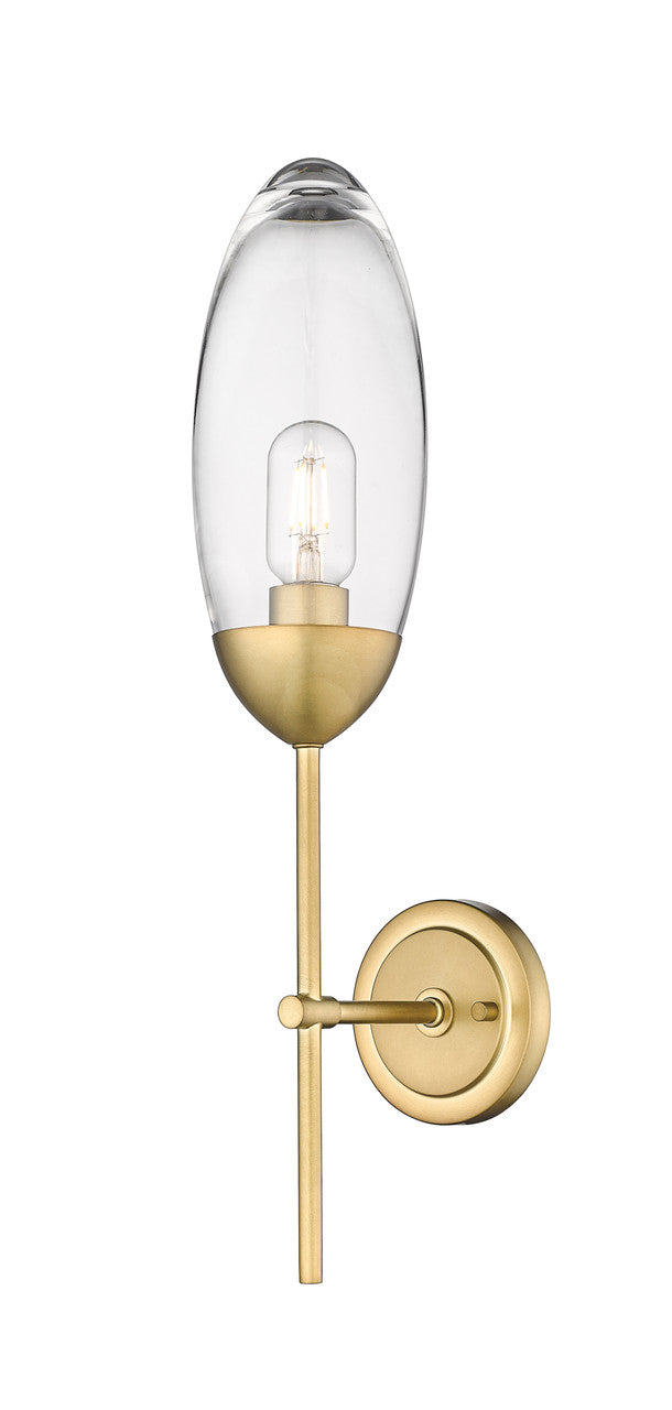 Z-Lite Arden 1 Light Wall Sconce in Rubbed Brass 651S-RB