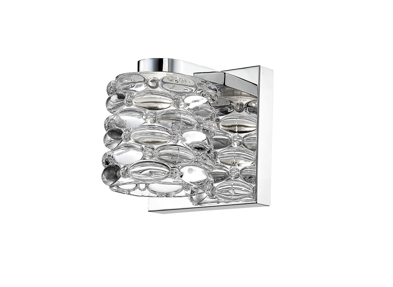 Z-Lite Dawson 1 Light Wall Sconce in Chrome  907-1S-LED