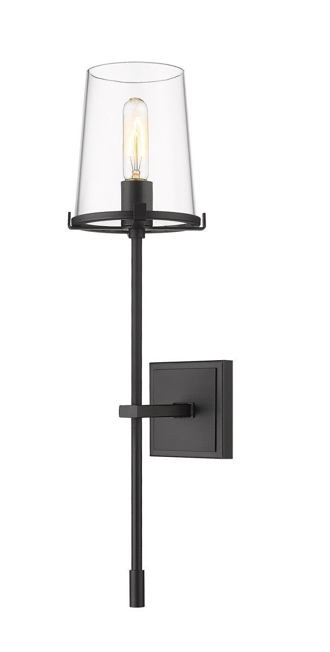 Z-Lite Callista 1 Light Wall Sconce in Matte Black 3032-1S-MB