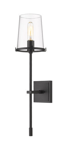 Z-Lite Callista 1 Light Wall Sconce in Matte Black 3032-1S-MB