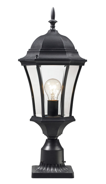 Z-Lite Wakefield 1 Light Outdoor Pier Mounted Fixture in Black 522PHM-BK-PM