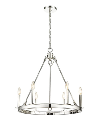 Z-Lite Barclay Chandelier in Polished Nickel 482R-6PN