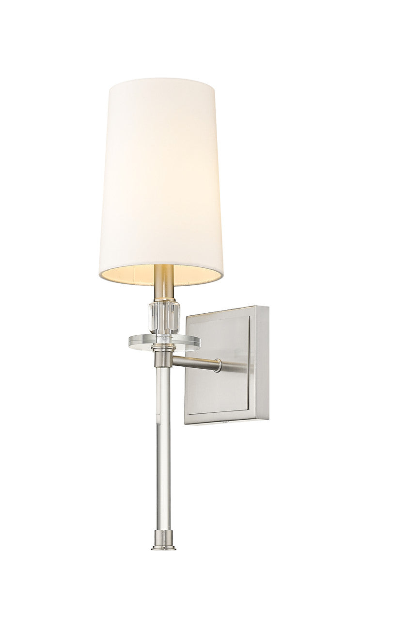 Z-Lite Sophia 1 Light Wall Sconce in Brushed Nickel 803-1S-BN