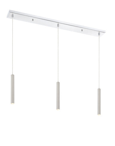 Z-Lite Forest 3 Light Linear Chandelier in Chrome 917MP12-BN-LED-3LCH