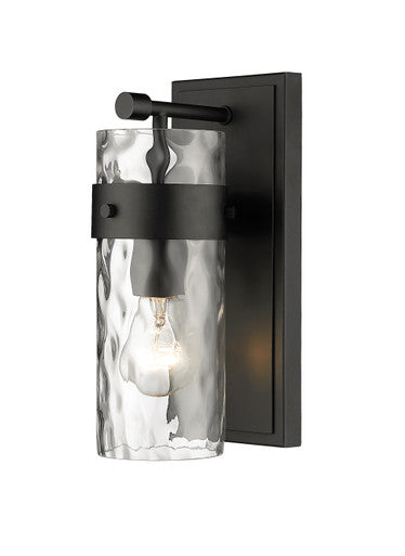 Z-Lite Fontaine 1 Light Wall Sconce in Matte Black 3035-1V-MB