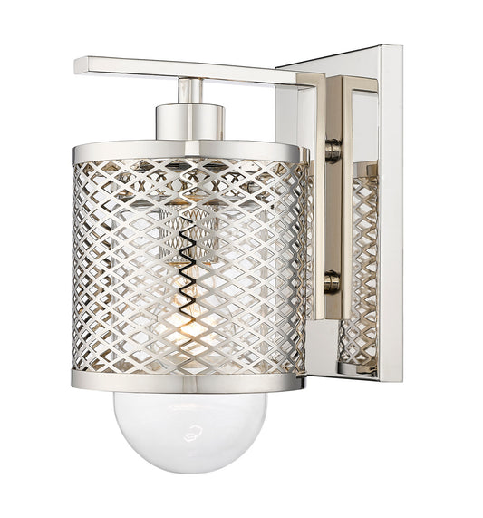 Z-Lite Kipton 1 Light Wall Sconce in Polished Nickel 3037-1S-PN