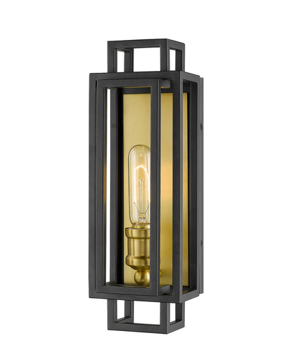 Z-Lite Titania 1 Light Wall Sconce in Bronze + Olde Brass 454-1S-BRZ-OBR