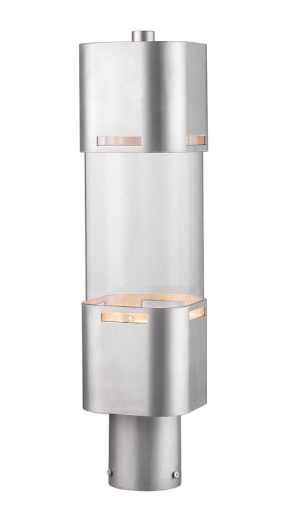 Z-Lite Lestat Outdoor Post Mount Fixture in Brushed Aluminum 562PHBR-BA-LED