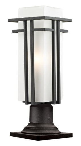 Z-Lite Abbey    1 Light Outdoor Pier Mounted Fixture in Outdoor Rubbed Bronze 550PHMR-533PM-ORBZ