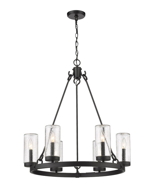 Z-Lite Marlow Outdoor Pendant in Matte Black 589-6BK