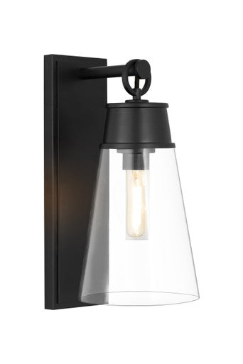 Z-Lite Wentworth 1 Light Wall Sconce in Matte Black 2300-1SL-MB