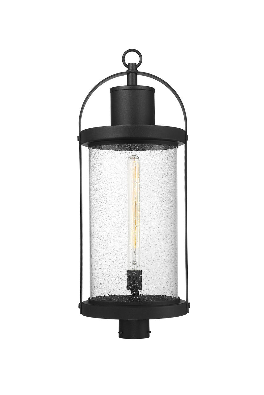 Z-Lite Roundhouse Outdoor Post Mount Fixture in Black 569PHXL-BK