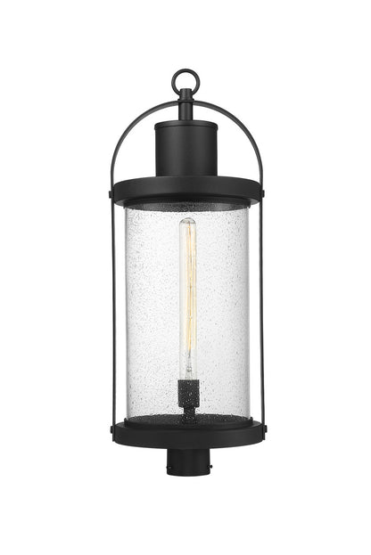 Z-Lite Roundhouse Outdoor Post Mount Fixture in Black 569PHXL-BK