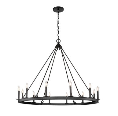 Z-Lite Barclay 12 Light Chandelier in Matte Black 482R-12MB