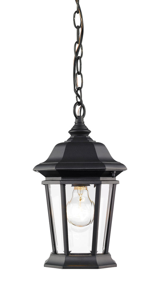 Z-Lite Melbourne Outdoor Chain Mount Ceiling Fixture in Black 540CHM-BK