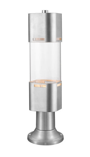 Z-Lite Lestat 1 Light Outdoor LED Post Head with Pier Mount in Brushed Aluminum 562PHBR-553PM-BA-LED