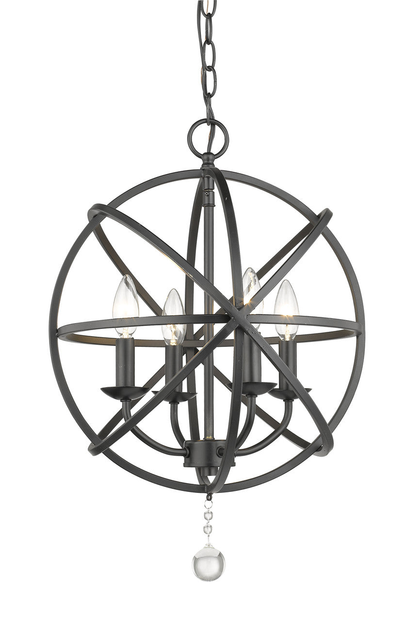 Z-Lite Tull Chandelier in Matte Black 458-16MB