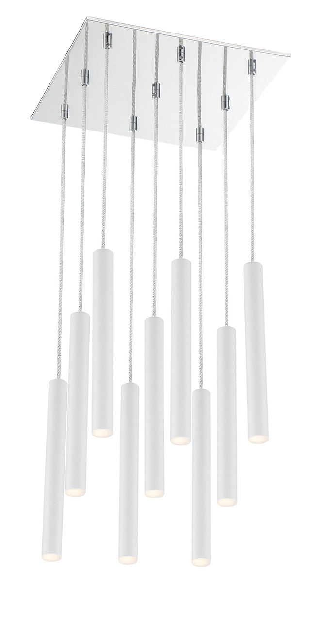 Z-Lite Forest Chandelier in Chrome 917MP12-WH-LED-9SCH