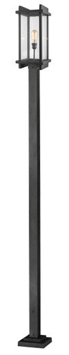 Z-Lite Fallow 1 Light Outdoor Post Mounted Fixture in Black 565PHBS-536P-BK