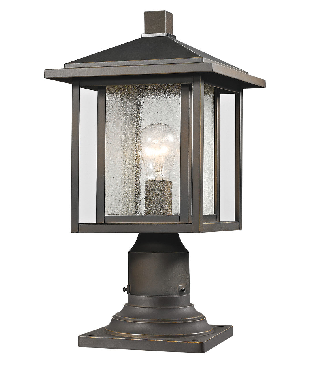 Z-Lite Aspen 1 Light Outdoor Pier Mounted Fixture in Oil Rubbed Bronze 554PHM-554PM-ORB