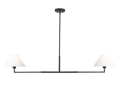 Z-Lite Leila 2 Light Chandelier in Matte Black 744-62L-MB