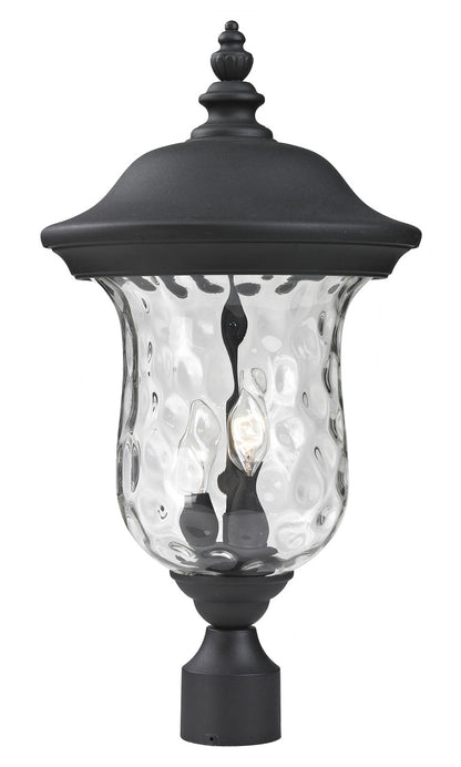 Z-Lite Armstrong 2 Light Outdoor Post Mount Fixture in Black 533PHM-BK