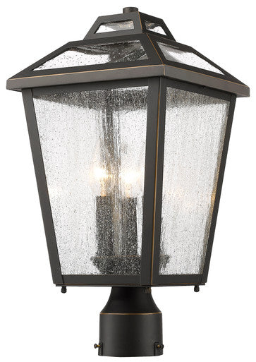 Z-Lite Bayland 3 Light Outdoor Post Mount Fixture in Oil Rubbed Bronze 539PHMR-ORB