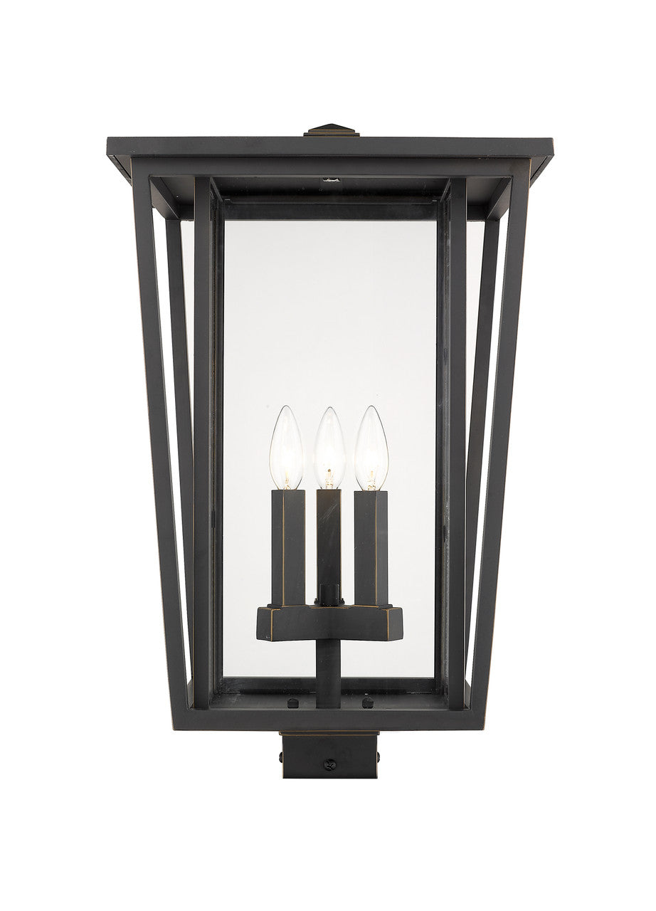 Z-Lite Seoul Outdoor Post Mount Fixture in Oil Rubbed Bronze 571PHXLS-ORB