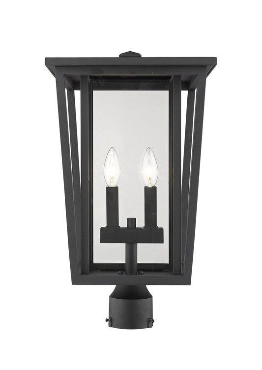 Z-Lite Seoul Outdoor Post Mount Fixture in Black 571PHBR-BK