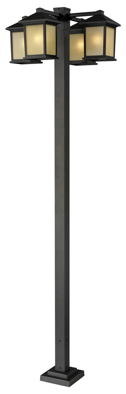 Z-Lite Holbrook Outdoor Post Mounted Fixture in Oil Rubbed Bronze 507-4-536P-ORB