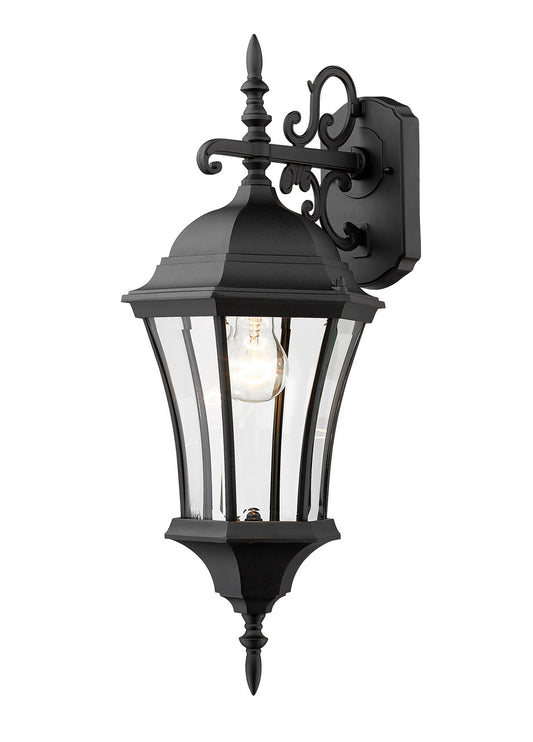 Z-Lite Wakefield 1 Light Outdoor Wall Light in Black 522M-BK