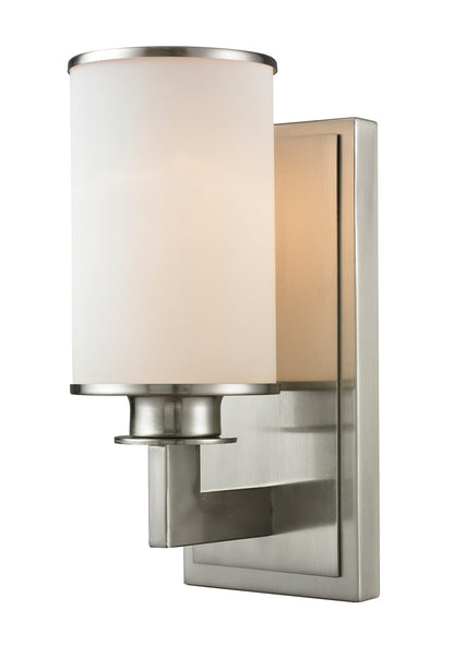 Z-Lite Savannah 1 Light Wall Sconce in Brushed Nickel 412-1S