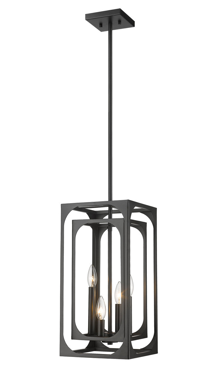 Z-Lite Easton Chandelier in Matte Black 3038-4MB