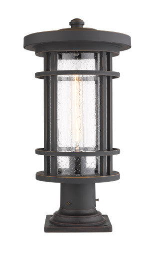 Z-Lite Jordan 1 Light Outdoor Pier Mounted Fixture in Oil Rubbed Bronze 570PHB-533PM-ORB