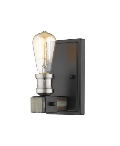 Z-Lite Kirkland 1 Light Wall Sconce in Ashen Barnboard 472-1S-ABB