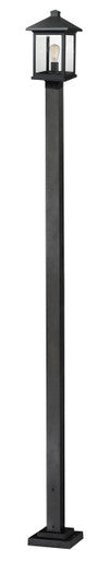 Z-Lite Portland 1 Light Outdoor Post Mounted Fixture in Black 531PHBS-536P-BK