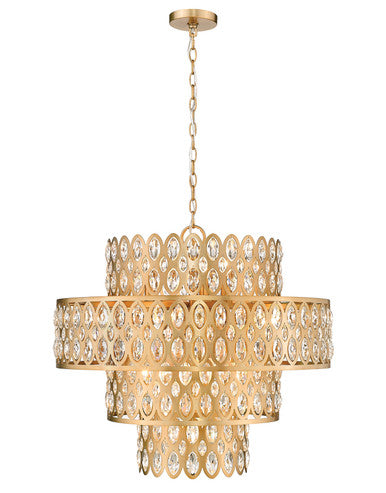 Z-Lite Dealey 13 Light Chandelier in Heirloom Brass 822P26-HB