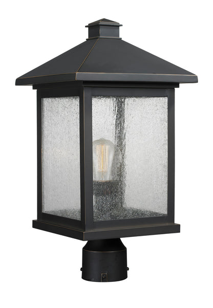 Z-Lite Portland 1 Light Outdoor Post Mount Fixture in Oil Rubbed Bronze 531PHBR-ORB