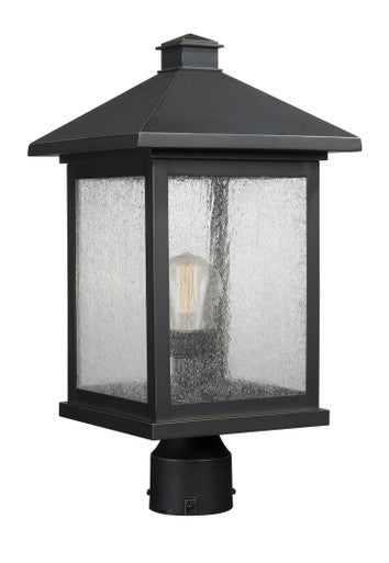 Z-Lite Portland 1 Light Outdoor Post Mount Fixture in Oil Rubbed Bronze 531PHBR-ORB