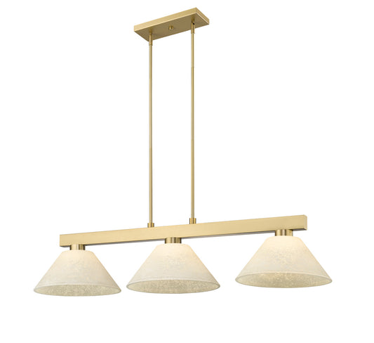 Z-LITE Cobalt 3 Light Billiard in Modern Gold 152MGLD-AGM14