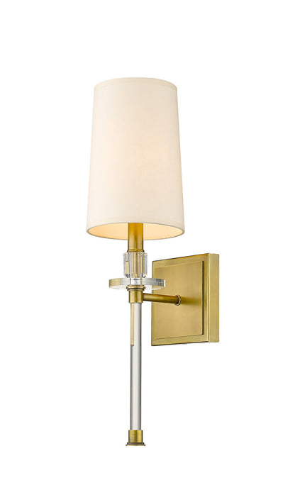 Z-Lite Sophia 1 Light Wall Sconce in Rubbed Brass 803-1S-RB