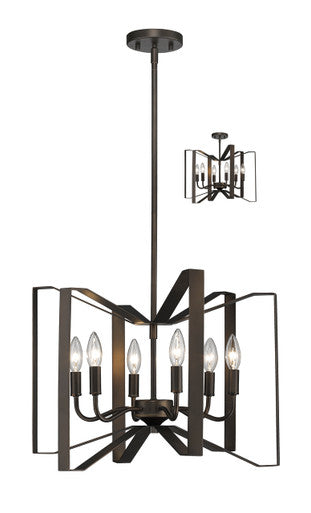 Z-Lite Marsala 6 Light Pendant in Bronze 4000P-BRZ