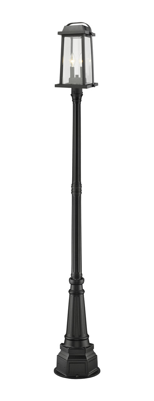 Z-Lite Millworks Outdoor Post Mounted Fixture in Black 574PHMR-564P-BK